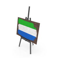 Sierra Leone Country Flag Paint On Wooden Board PNG & PSD Images