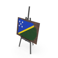 Solomon Country Flag Paint On Wooden Board PNG & PSD Images