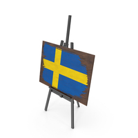 Sweden Country Flag Paint On Wooden Board PNG & PSD Images
