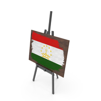 Tajikistan Country Flag Paint On Wooden Board PNG & PSD Images