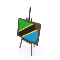 Tanzania Country Flag Paint On Wooden Board PNG & PSD Images