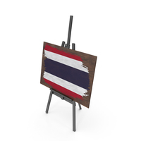 Thailand Country Flag Paint On Wooden Board PNG & PSD Images