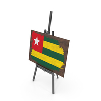 Togo Country Flag Paint On Wooden Board PNG & PSD Images