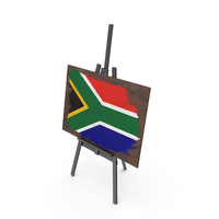 South Africa Country Flag Paint On Wooden Board PNG & PSD Images