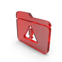 Folder Alert Icon Glass PNG & PSD Images