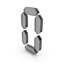 Digital Number 0 Icon Glass PNG & PSD Images