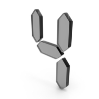 Digital Number 4 Icon Glass PNG & PSD Images
