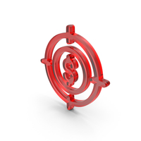 Dollar Target Icon Glass PNG & PSD Images