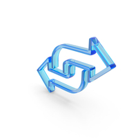 Outline Transfer Arrow Icon Glass PNG & PSD Images