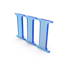 Roman Number 3 Icon Glass PNG & PSD Images