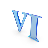 Roman Number 6 Icon Glass PNG & PSD Images