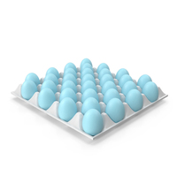 Blue Food Eggs In Tray PNG & PSD Images