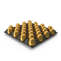 Golden Eggs In Tray PNG & PSD Images