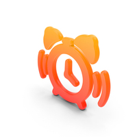 Alarm Clock Symbol Glowing PNG & PSD Images