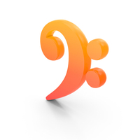 Bass Clef Music Symbol Glowing PNG & PSD Images