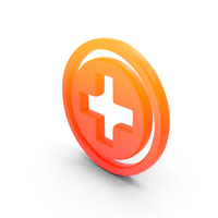 Cross Circular Symbol Glowing PNG & PSD Images