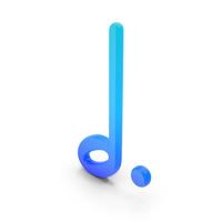 Dotted Half Note Music Symbol Glowing PNG & PSD Images