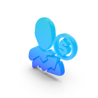Employee Salary Symbol Glowing PNG & PSD Images