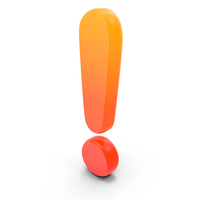 Exclamation Mark Symbol Glowing PNG & PSD Images
