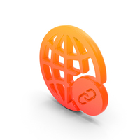 Global Web Link Symbol Glowing PNG & PSD Images