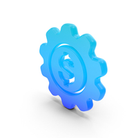 Dollar Gear Revenue Symbol Glowing PNG & PSD Images