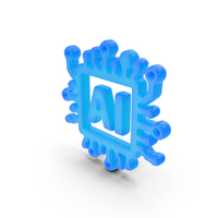 Artificial Intelligence Symbol Glowing PNG & PSD Images