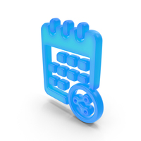 Calendar Sharing Symbol Glowing PNG & PSD Images