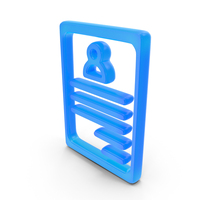 Employee Resume Symbol Glowing PNG & PSD Images