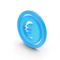 Euro Coin Symbol Glowing PNG & PSD Images