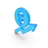 Financial Growth Symbol Glowing PNG & PSD Images