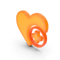 Heart Pulse Medical Symbol Glow PNG & PSD Images