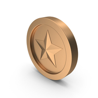 Bronze Star Coin PNG & PSD Images