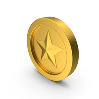 Gold Star Coin PNG & PSD Images