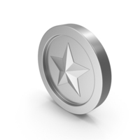 Silver Star Coin PNG & PSD Images