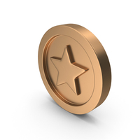 Bronze Star Coin PNG & PSD Images