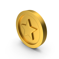 Gold Star Coin PNG & PSD Images