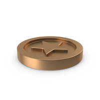 Bronze Star Coin PNG & PSD Images