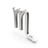 Silver Scorpio Astrology Symbol PNG & PSD Images