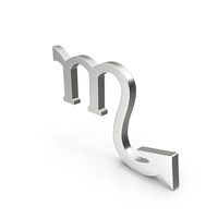 Silver Scorpio Astrology Symbol PNG & PSD Images