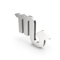 Silver Scorpio Astrology Symbol PNG & PSD Images