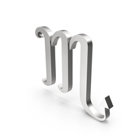 Silver Scorpio Astrology Symbol PNG & PSD Images