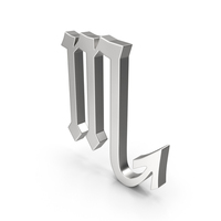 Silver Scorpio Astrology Symbol PNG & PSD Images
