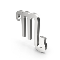 Silver Scorpio Astrology Symbol PNG & PSD Images