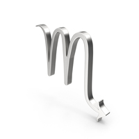 Silver Scorpio Astrology Symbol PNG & PSD Images