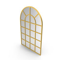Gold Arched Window Mirror PNG & PSD Images