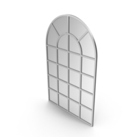 Silver Arched Window Mirror PNG & PSD Images
