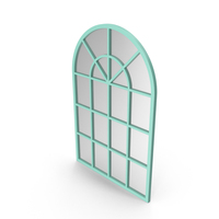 Green Arched Window Mirror PNG & PSD Images