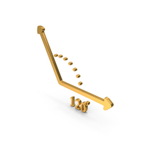 120 Degree Grade Angle Icon Gold PNG & PSD Images