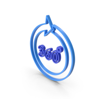 360 Degrees Coloured Icon PNG & PSD Images