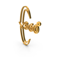 Gold 360 Degrees Icon PNG & PSD Images